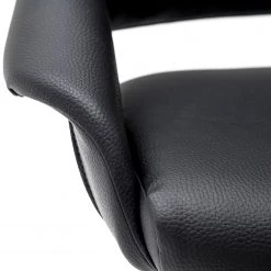 Fredriks Chaise de bar Elburn - Imitation cuir / Acier inoxydable - Noir -Meubles de salle à manger Soldes Magasin 1000224860 201016 12345800058 DETAILS P000000001000224860