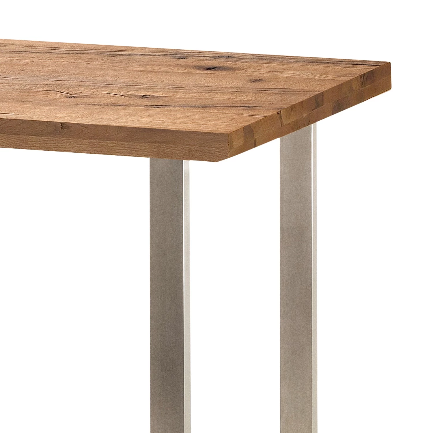 Fredriks Table haute Carver - Imitation chêne de Bassano - 120 x 80 cm - Argenté 2 Fredriks Table haute Carver - Imitation chêne de Bassano - 120 x 80 cm - Argenté – Image 2