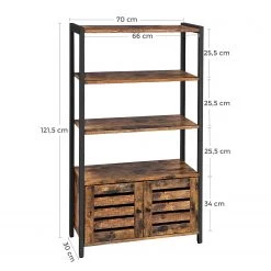 Red Living Étagère Condover II - Marron / Noir -Meubles de salle à manger Soldes Magasin 1000225817 200914 06123600072 SKETCH DETAILS P000000001000225817 sketch