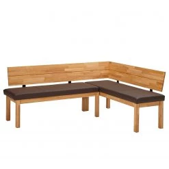Schösswender Banc d’angle Roberto I - Imitation cuir / Duramen de hêtre massif - Marron foncé / Duramen de hêtre -Meubles de salle à manger Soldes Magasin 1000225966 200923 06250700086 DETAILS P000000001000225966