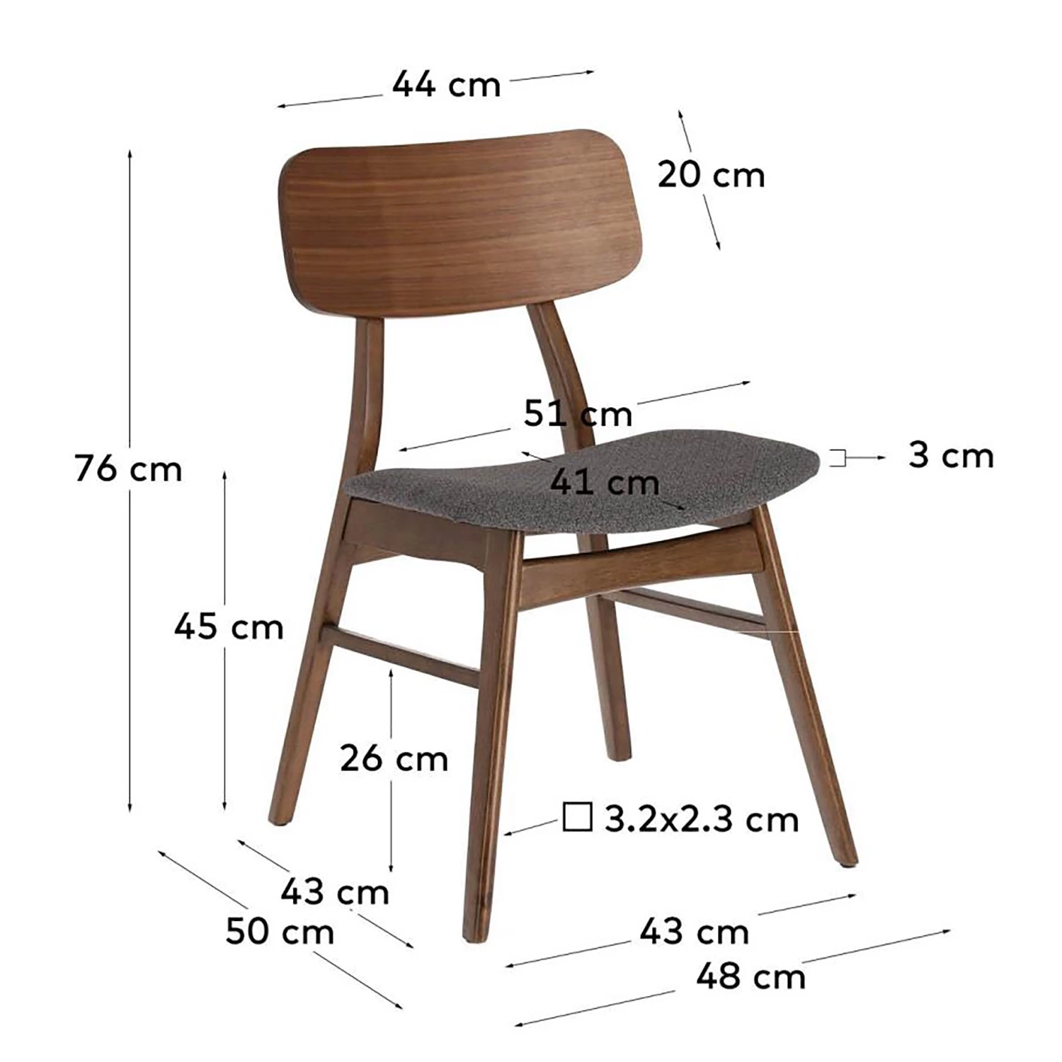 Norrwood Chaises Varkaus II (lot de 2) - Tissu /Placage noyer et hévéa massif - Gris / Noyer 9 Norrwood Chaises Varkaus II (lot de 2) - Tissu /Placage noyer et hévéa massif - Gris / Noyer – Image 9