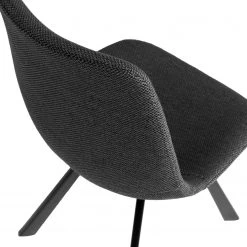 Red Living Chaises capitonnées Gouvy (lot de 2) - Tissu / Acier - Gris foncé -Meubles de salle à manger Soldes Magasin 1000225993 200917 06372400113 DETAILS P000000001000225993