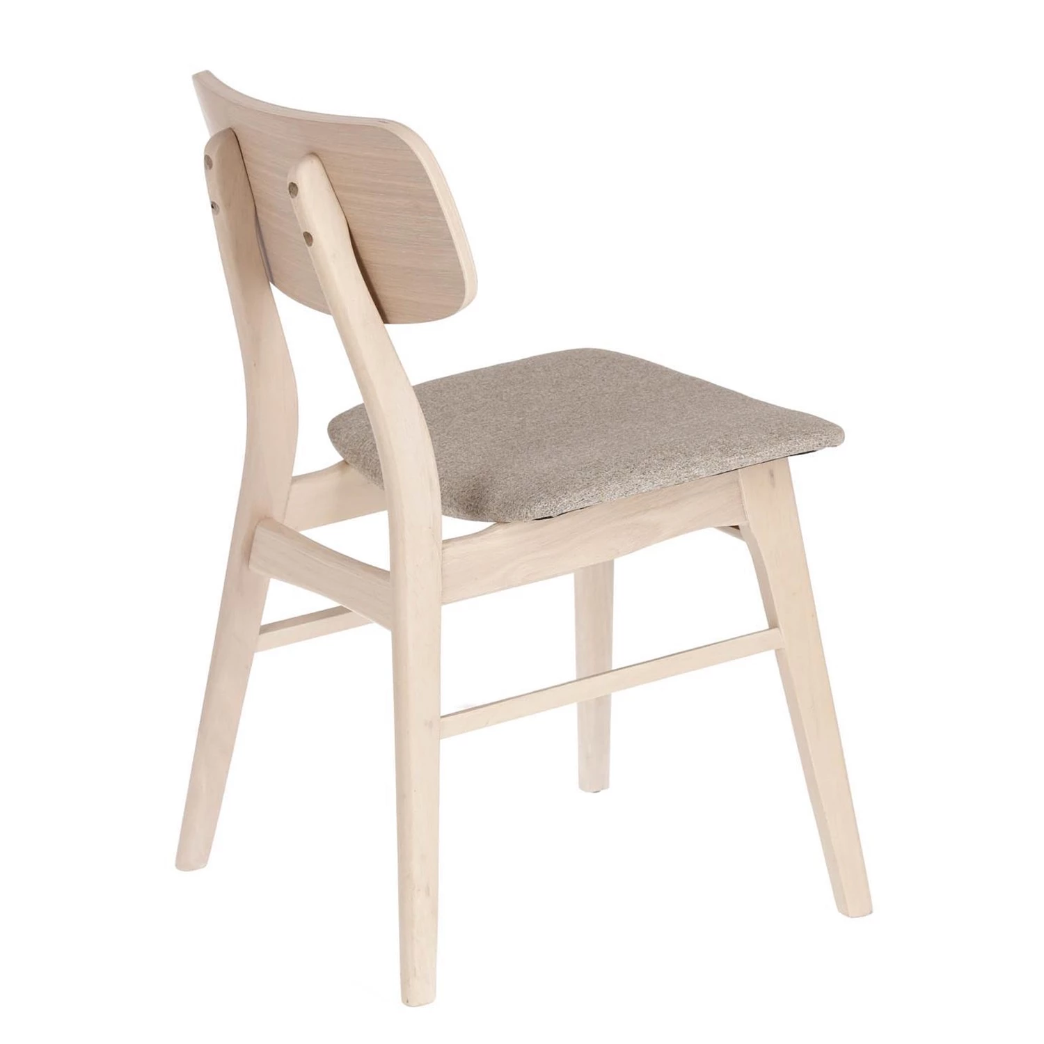 Norrwood Chaises Varkaus I (lot de 2) - Tissu / Placage en chêne et hévéa massif - Sahara / Chêne 3 Norrwood Chaises Varkaus I (lot de 2) - Tissu / Placage en chêne et hévéa massif - Sahara / Chêne – Image 3
