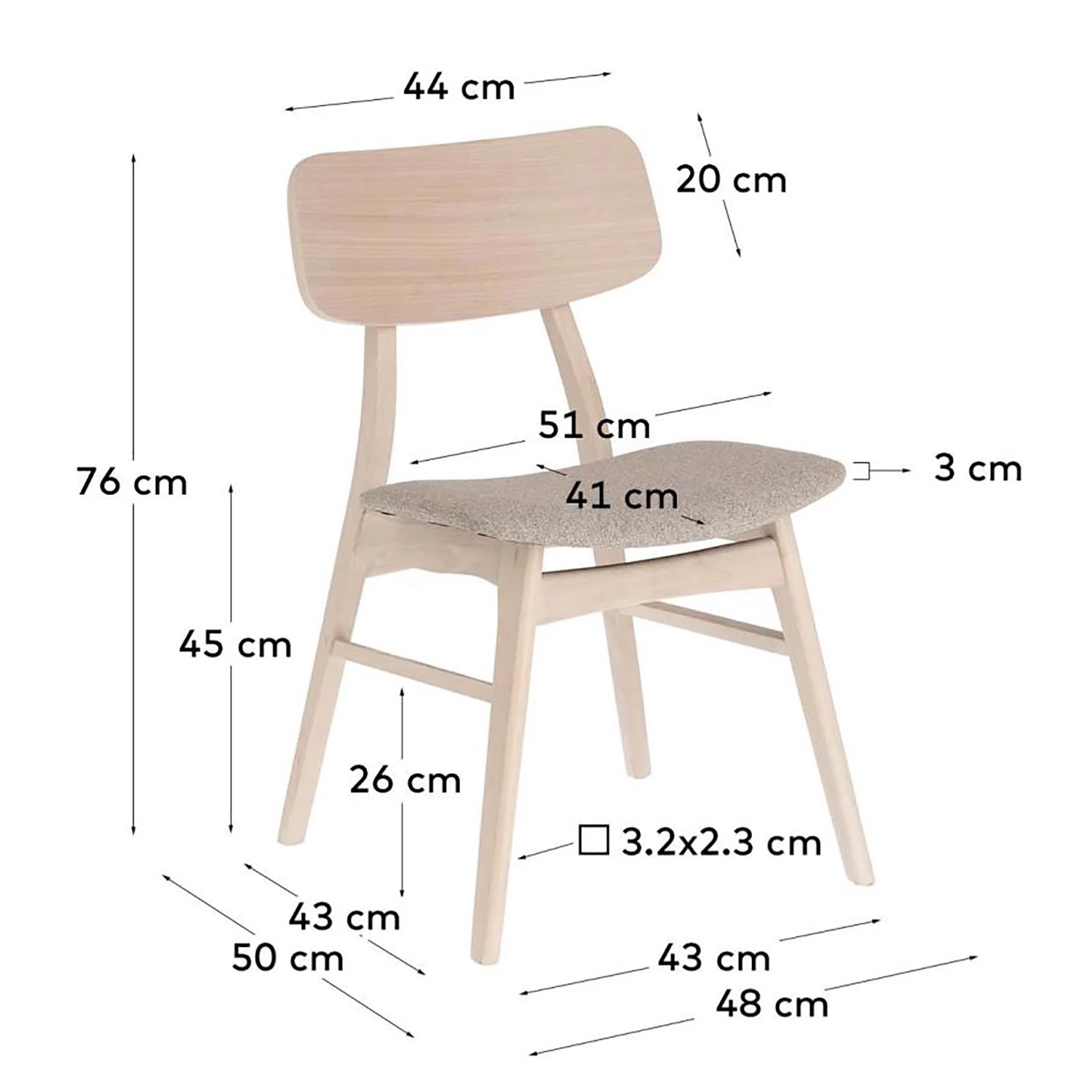 Norrwood Chaises Varkaus I (lot de 2) - Tissu / Placage en chêne et hévéa massif - Sahara / Chêne 6 Norrwood Chaises Varkaus I (lot de 2) - Tissu / Placage en chêne et hévéa massif - Sahara / Chêne – Image 6