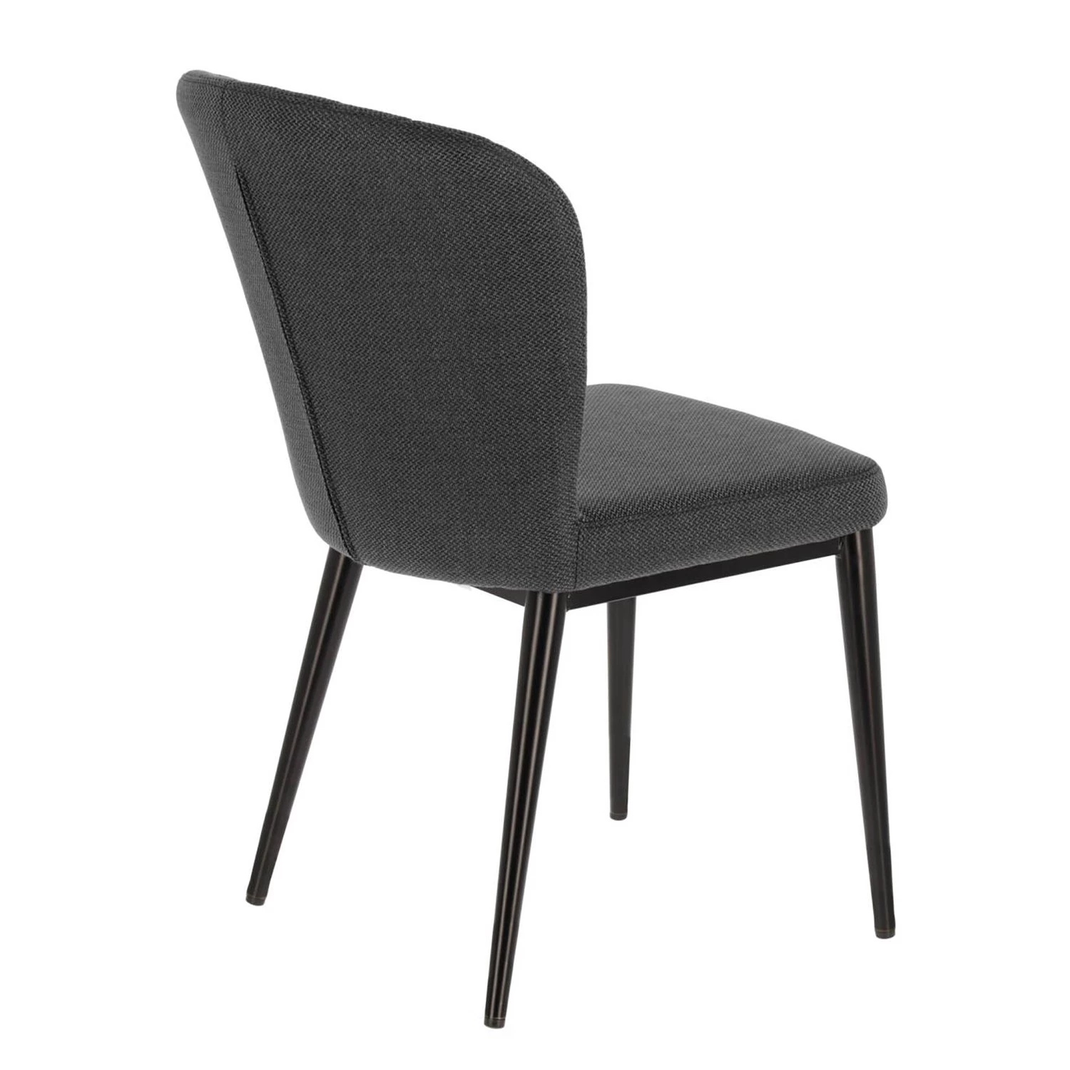 Jack & Alice Chaises capitonnées Palm City (lot de 2) - Tissu / Acier - Gris foncé 5 Jack & Alice Chaises capitonnées Palm City (lot de 2) - Tissu / Acier - Gris foncé – Image 5