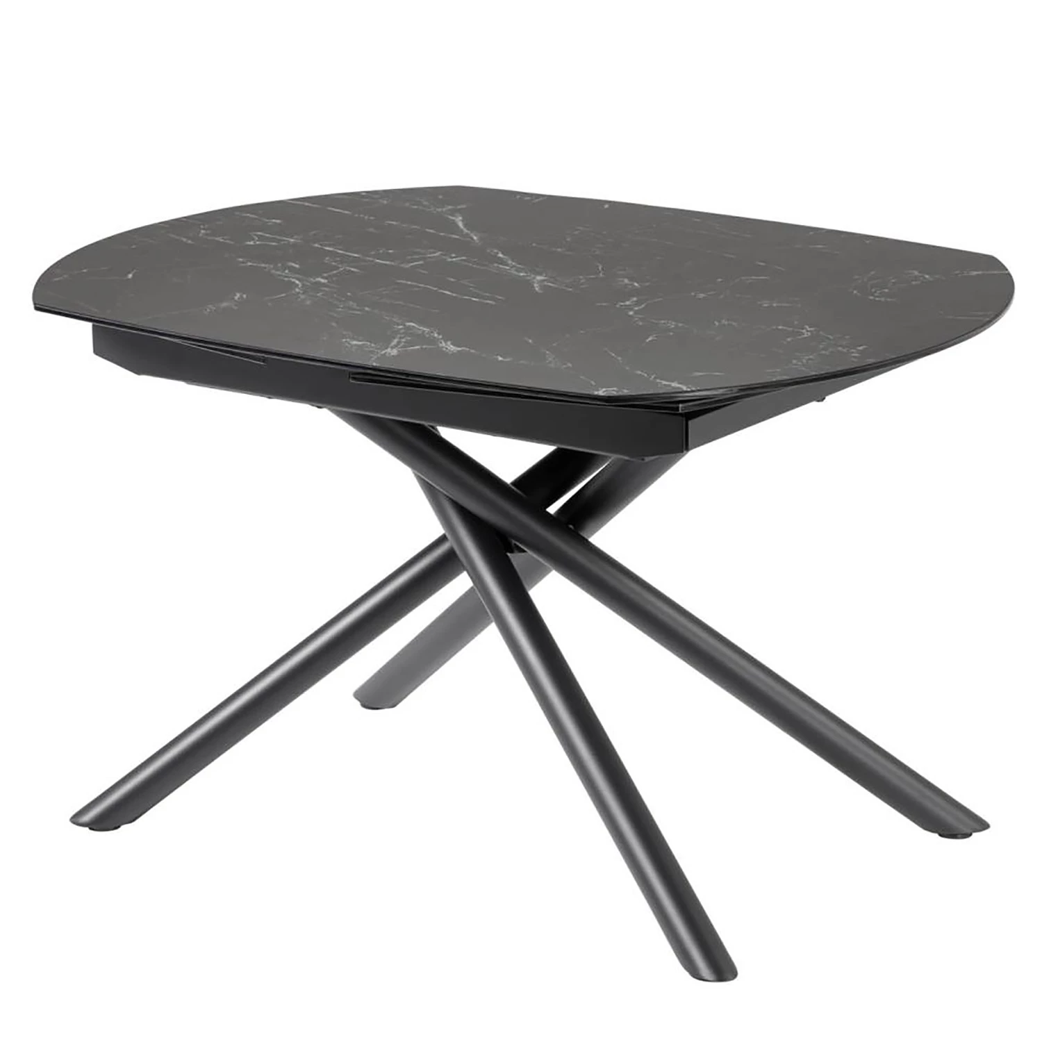 Jack & Alice Table extensible Yerres - Imitation marbre noir 1 Jack & Alice Table extensible Yerres - Imitation marbre noir
