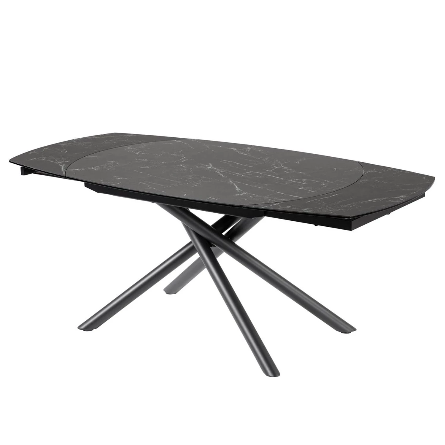 Jack & Alice Table extensible Yerres - Imitation marbre noir 2 Jack & Alice Table extensible Yerres - Imitation marbre noir – Image 2