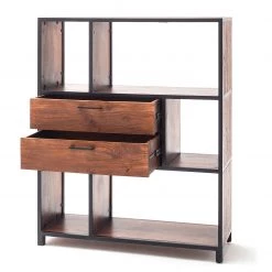 Ars manufacti Étagère Moboki - Manguier massif / Métal - Manguier foncé / Noir -Meubles de salle à manger Soldes Magasin 1000226166 210226 06581000002 DETAILS P000000001000226166