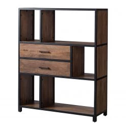 Ars manufacti Étagère Moboki - Manguier massif / Métal - Manguier foncé / Noir