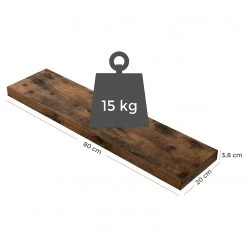 Loftscape Tablette murale Cottondale - Marron - Largeur : 80 cm -Meubles de salle à manger Soldes Magasin 1000226186 200922 17382700043 SKETCH DETAILS P000000001000226186 sketch