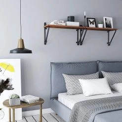 Red Living Étagères murales Litchfield (lot de 2) - Marron / Noir -Meubles de salle à manger Soldes Magasin 1000226204 200922 17385700115 DETAILS P000000001000226204