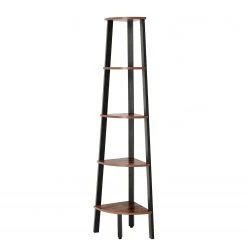 Red Living Étagère d’angle Long Pine I - Marron / Noir - Hauteur : 159 cm