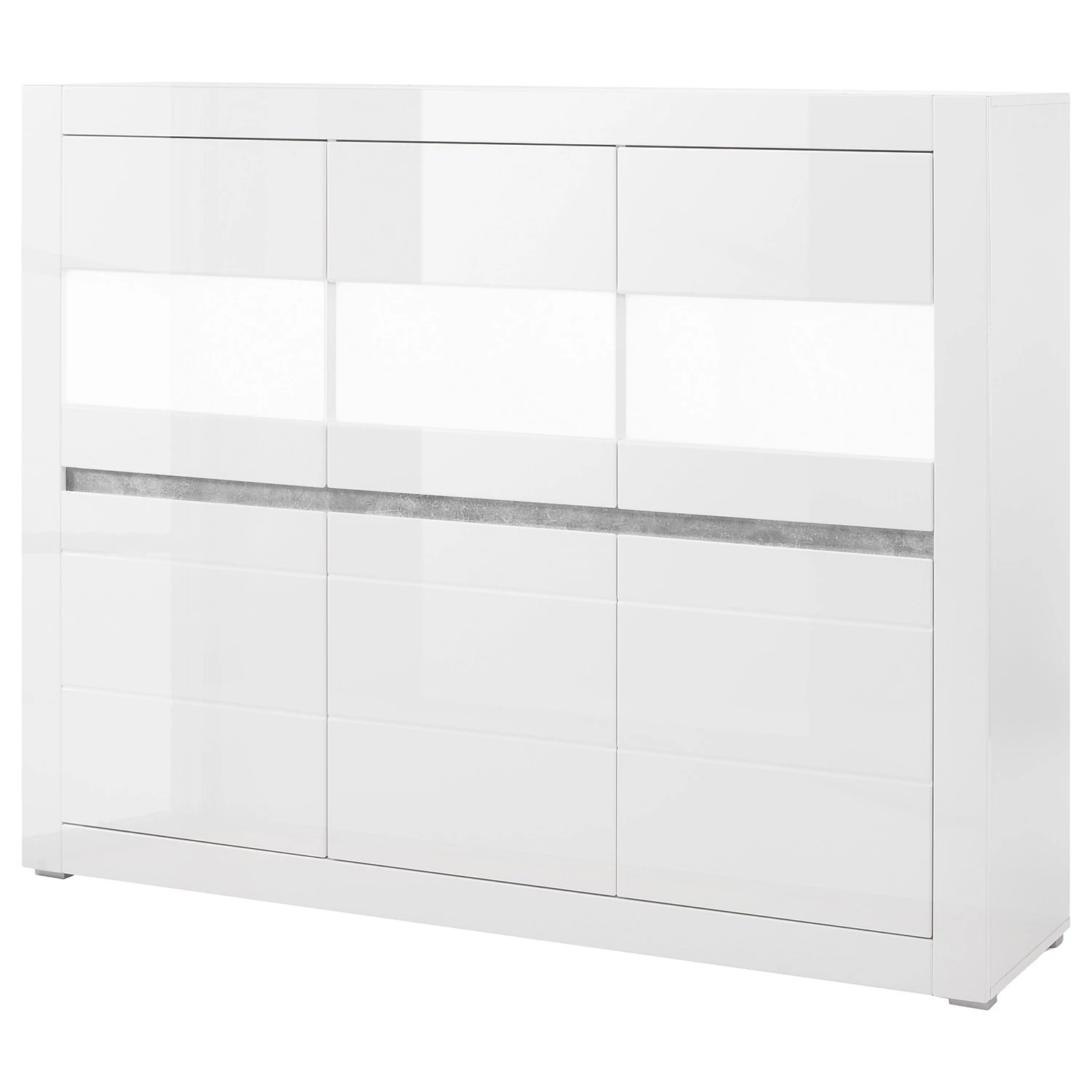 Loftscape Buffet haut Cape Ann - Blanc brillant / Blanc mat 1 Loftscape Buffet haut Cape Ann - Blanc brillant / Blanc mat