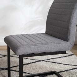 Ars manufacti Chaises Finga III (lot de 2) - Tissage à plat / Fer - Gris / Noir -Meubles de salle à manger Soldes Magasin 1000226368 210929 100237000033 DETAILS P000000001000226368