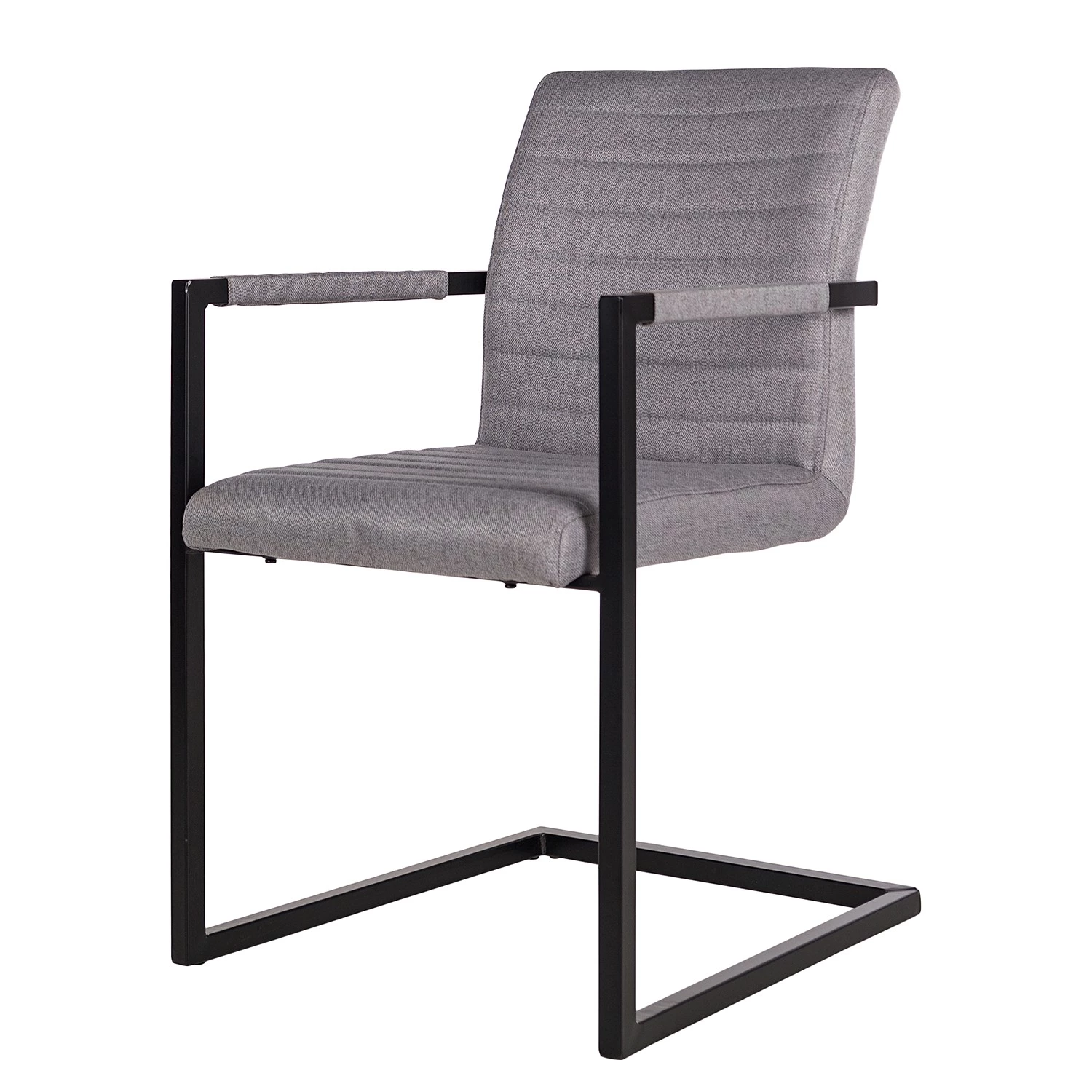 Ars manufacti Fauteuil Finga III - Tissage à plat / Fer - Gris / Noir 1 Ars manufacti Fauteuil Finga III - Tissage à plat / Fer - Gris / Noir