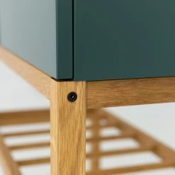 Tenzo Buffet haut Scoop - Partiellement en chêne massif - Vert foncé -Meubles de salle à manger Soldes Magasin 1000226376 201006 12073600079 DETAILS P000000001000226376