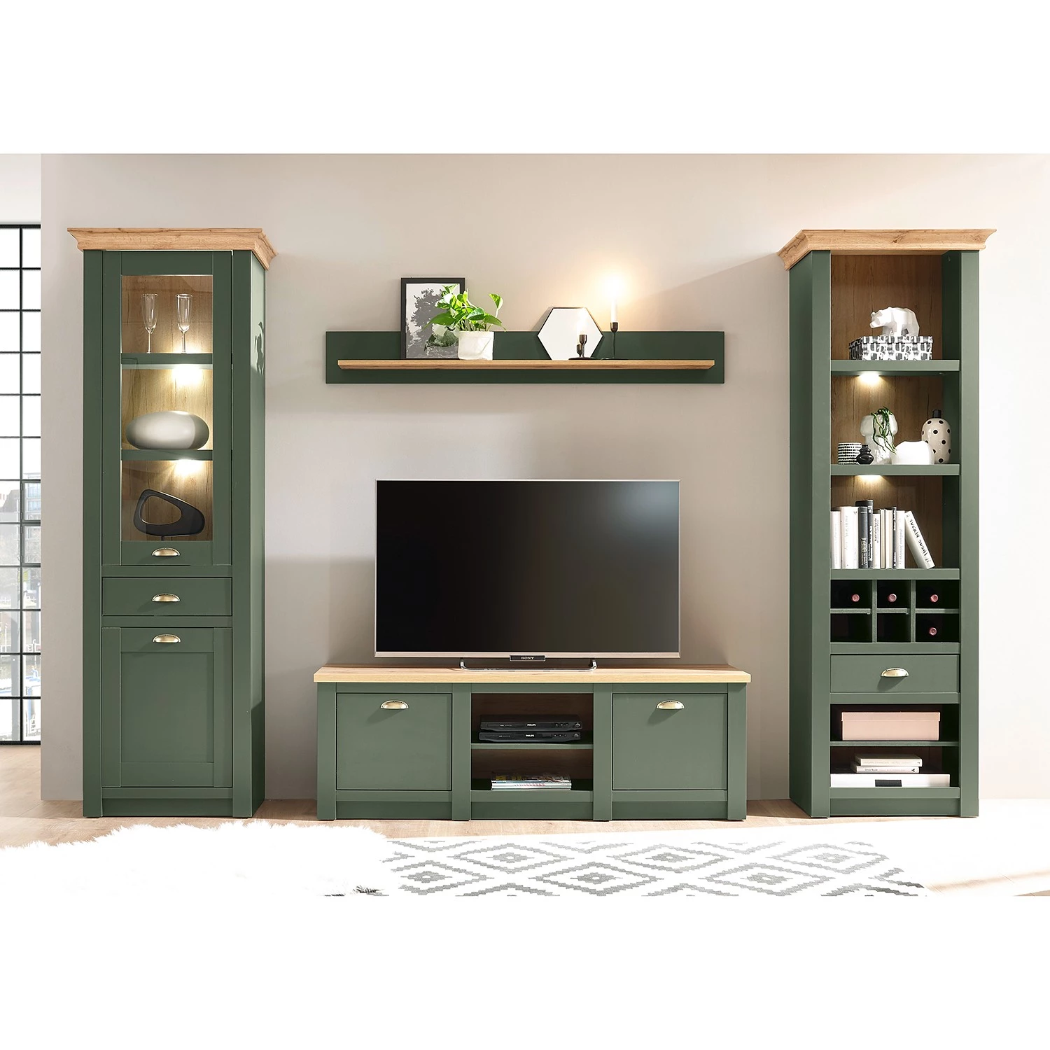 Norrwood Étagère Cardet I - Vert mousse / Imitation chêne de Wotan 10 Norrwood Étagère Cardet I - Vert mousse / Imitation chêne de Wotan – Image 10