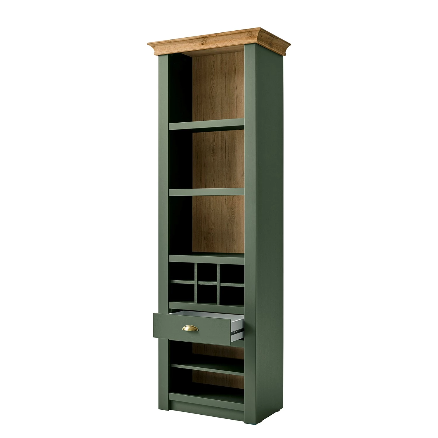 Norrwood Étagère Cardet I - Vert mousse / Imitation chêne de Wotan 6 Norrwood Étagère Cardet I - Vert mousse / Imitation chêne de Wotan – Image 6