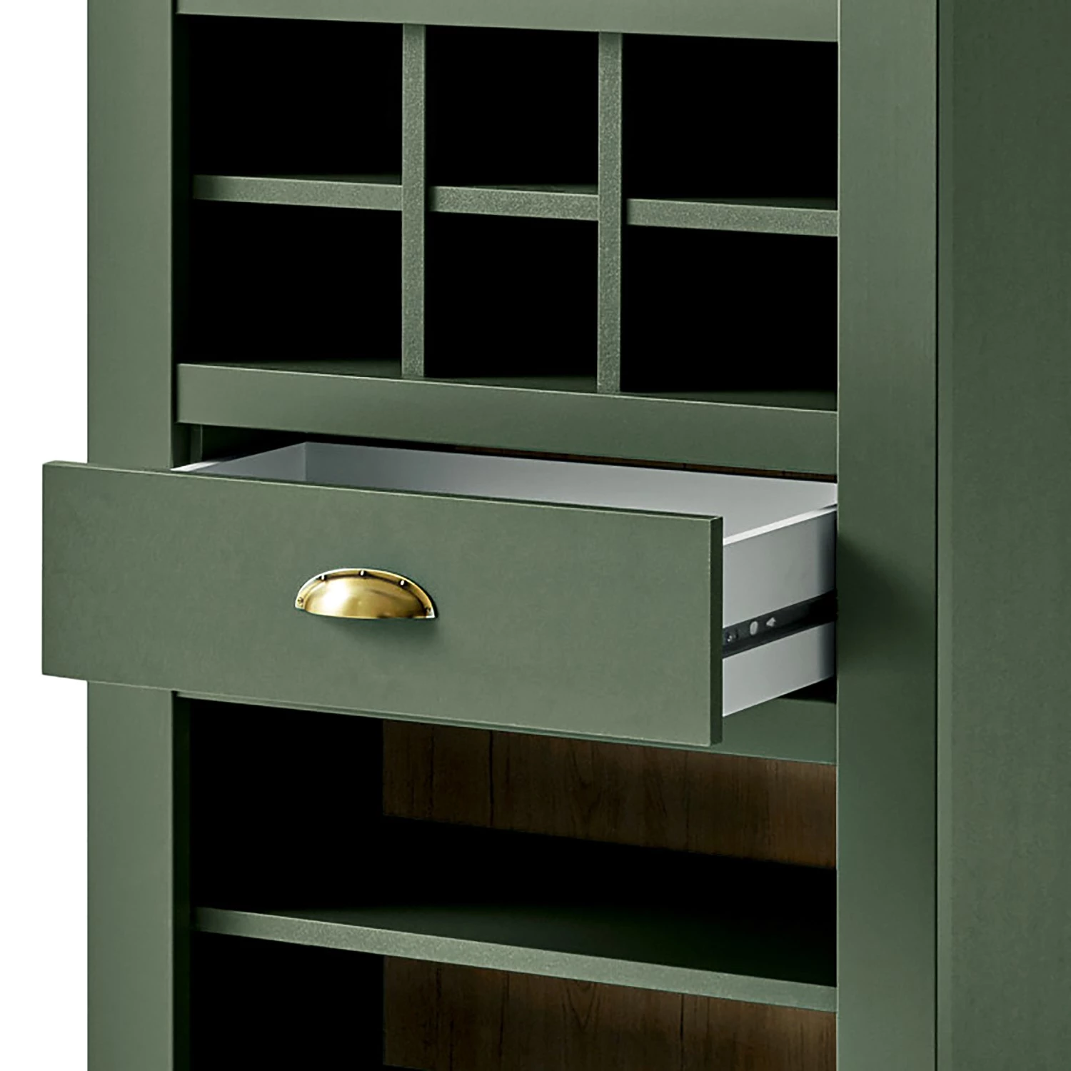 Norrwood Étagère Cardet I - Vert mousse / Imitation chêne de Wotan 9 Norrwood Étagère Cardet I - Vert mousse / Imitation chêne de Wotan – Image 9