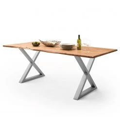 Ars Natura Table Kapra - Acacia brun - 180 x 90 cm - Argenté - Forme en X - Épaisseur plateau : 2.5 cm 15 Ars Natura Table Kapra - Acacia brun - 180 x 90 cm - Argenté - Forme en X - Épaisseur plateau : 2.5 cm -Meubles de salle à manger Soldes Magasin 1000227925 201104 13590400061 DETAILS P000000001000227925