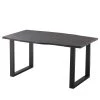 Ars Natura Table Kapra - Acacia Gris - 180 x 90 cm - Noir - Forme en U - Épaisseur plateau : 2.5 cm