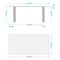 Ars Natura Table Kapra - Acacia Gris - 180 x 90 cm - Noir - Forme en U - Épaisseur plateau : 2.5 cm 35 Ars Natura Table Kapra - Acacia Gris - 180 x 90 cm - Noir - Forme en U - Épaisseur plateau : 2.5 cm -Meubles de salle à manger Soldes Magasin 1000227930 210120 13575000093 SKETCH DETAILS P000000001000227930 sketch