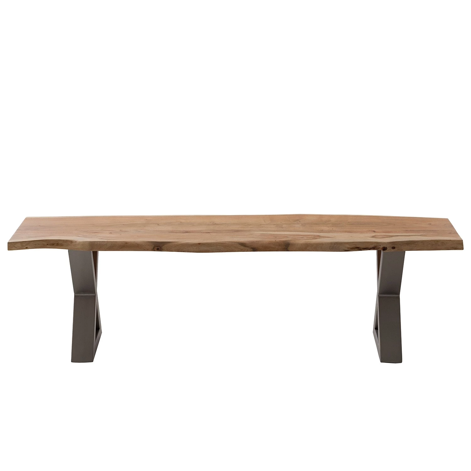 Ars Natura Banc Kapra - Acacia brun - Largeur : 160 cm - Argenté - Forme en X 4 Ars Natura Banc Kapra - Acacia brun - Largeur : 160 cm - Argenté - Forme en X – Image 4