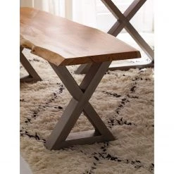 Ars Natura Banc Kapra - Acacia brun - Largeur : 160 cm - Argenté - Forme en X 18 Ars Natura Banc Kapra - Acacia brun - Largeur : 160 cm - Argenté - Forme en X -Meubles de salle à manger Soldes Magasin 1000228073 210126 13020900057 DETAILS P000000001000228073