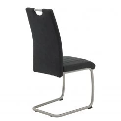 Loftscape Chaise cantilever Wisches - Microfibre / Acier inoxydable - Anthracite - Lot de 2 -Meubles de salle à manger Soldes Magasin 1000228907 201104 15385500005 DETAILS P000000001000228907