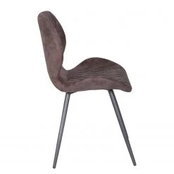 Loftscape Chaises capitonnées McLean (lot de 2) - Microfibre / Acier - Marron foncé vintage 10 Loftscape Chaises capitonnées McLean (lot de 2) - Microfibre / Acier - Marron foncé vintage -Meubles de salle à manger Soldes Magasin 1000228921 201104 15385600057 DETAILS P000000001000228921