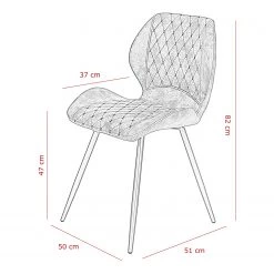 Loftscape Chaises capitonnées McLean (lot de 2) - Microfibre / Acier - Marron foncé vintage 15 Loftscape Chaises capitonnées McLean (lot de 2) - Microfibre / Acier - Marron foncé vintage -Meubles de salle à manger Soldes Magasin 1000228921 201104 15385600062 SKETCH DETAILS P000000001000228921 sketch