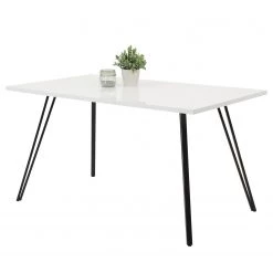 Loftscape Table Villabe - Blanc brillant / Noir