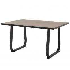 Loftscape Table Cessy - Imitation bois recyclé / Anthracite