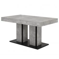 Loftscape Table Drace (extensible) - Imitation béton / Anthracite