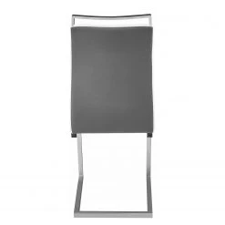 Loftscape Chaises cantilever Ibos (lot de 2) - Imitation cuir - Chrome - Gris -Meubles de salle à manger Soldes Magasin 1000229583 201104 14080900057 DETAILS P000000001000229583