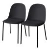 Loftscape Chaises Borny I (lot de 2) - Matière plastique - Fer - Noir