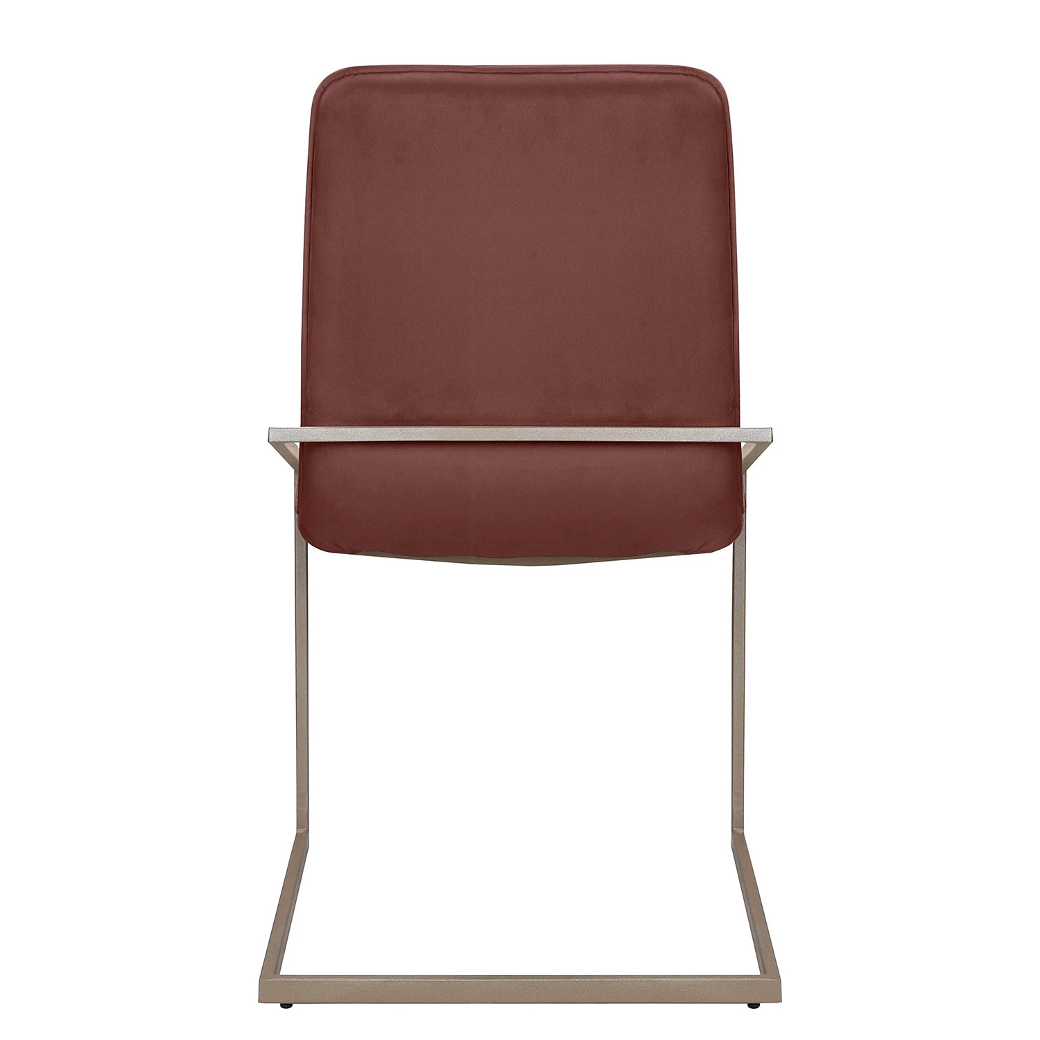 Loftscape Chaises cantilever Lezan II (lot de 2) - Velours / Fer - Marron rouille 4 Loftscape Chaises cantilever Lezan II (lot de 2) - Velours / Fer - Marron rouille – Image 4