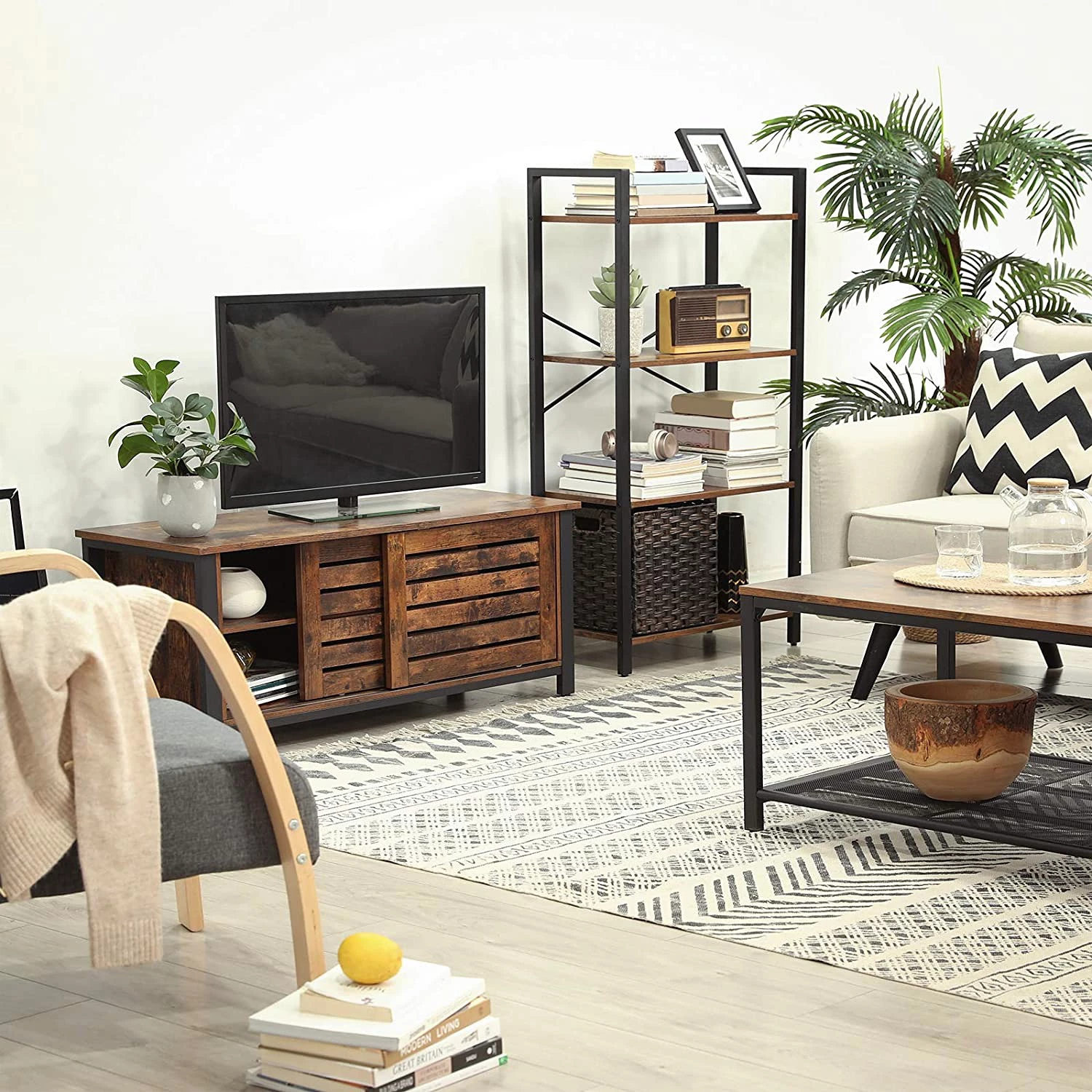 Red Living Étagère Leesville III 5 Red Living Étagère Leesville III – Image 5