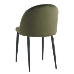 Jack & Alice Chaises capitonnées Jacklin IV (2 élém.) - Velours / Fer - Vert olive -Meubles de salle à manger Soldes Magasin 1000230152 210708 14552700060 DETAILS P000000001000230152