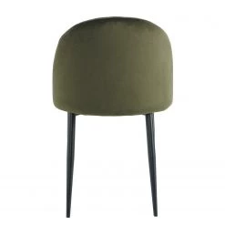 Jack & Alice Chaises capitonnées Jacklin IV (2 élém.) - Velours / Fer - Vert olive -Meubles de salle à manger Soldes Magasin 1000230152 210708 14552700061 DETAILS P000000001000230152