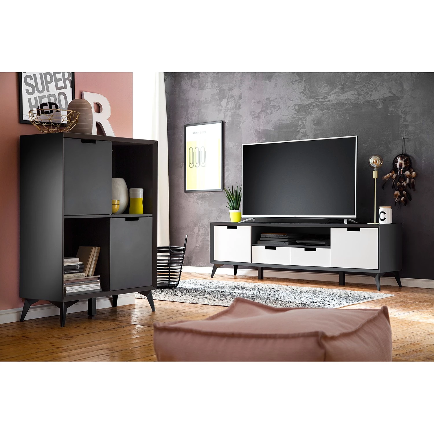 Loftscape Commode Nevez II - Blanc / Gris 4 Loftscape Commode Nevez II - Blanc / Gris – Image 4