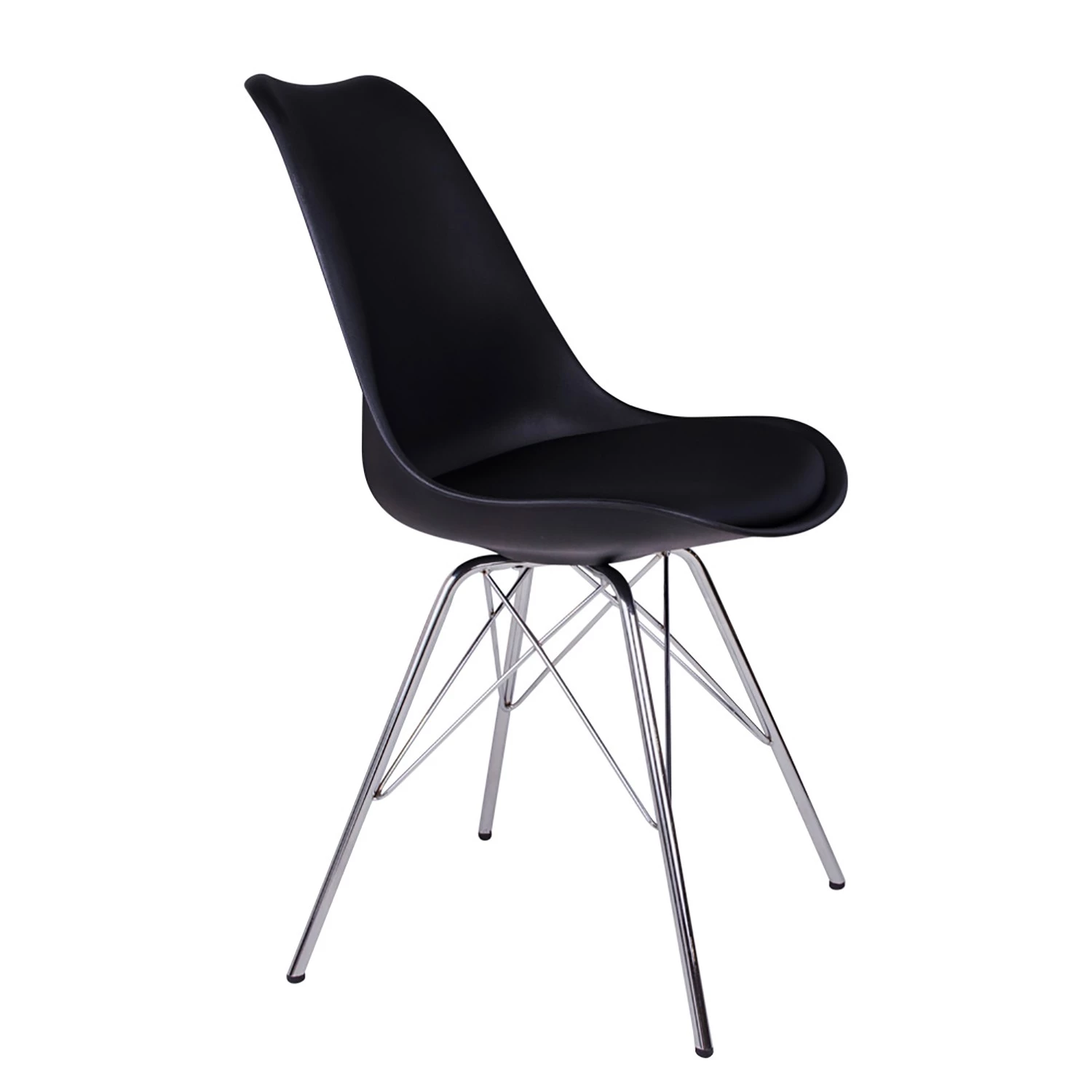 Norrwood Chaises Vaire (lot de 2) - Matière plastique / Acier - Noir 3 Norrwood Chaises Vaire (lot de 2) - Matière plastique / Acier - Noir – Image 3