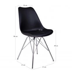 Norrwood Chaises Vaire (lot de 2) - Matière plastique / Acier - Noir 9 Norrwood Chaises Vaire (lot de 2) - Matière plastique / Acier - Noir -Meubles de salle à manger Soldes Magasin 1000230991 201125 16492000006 SKETCH DETAILS P000000001000230991 sketch