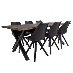 Norrwood Chaises Trebes I (lot de 2) - Matière plastique / Hévéa massif - Noir / Hévéa -Meubles de salle à manger Soldes Magasin 1000231008 201125 16492100018 DETAILS P000000001000231008