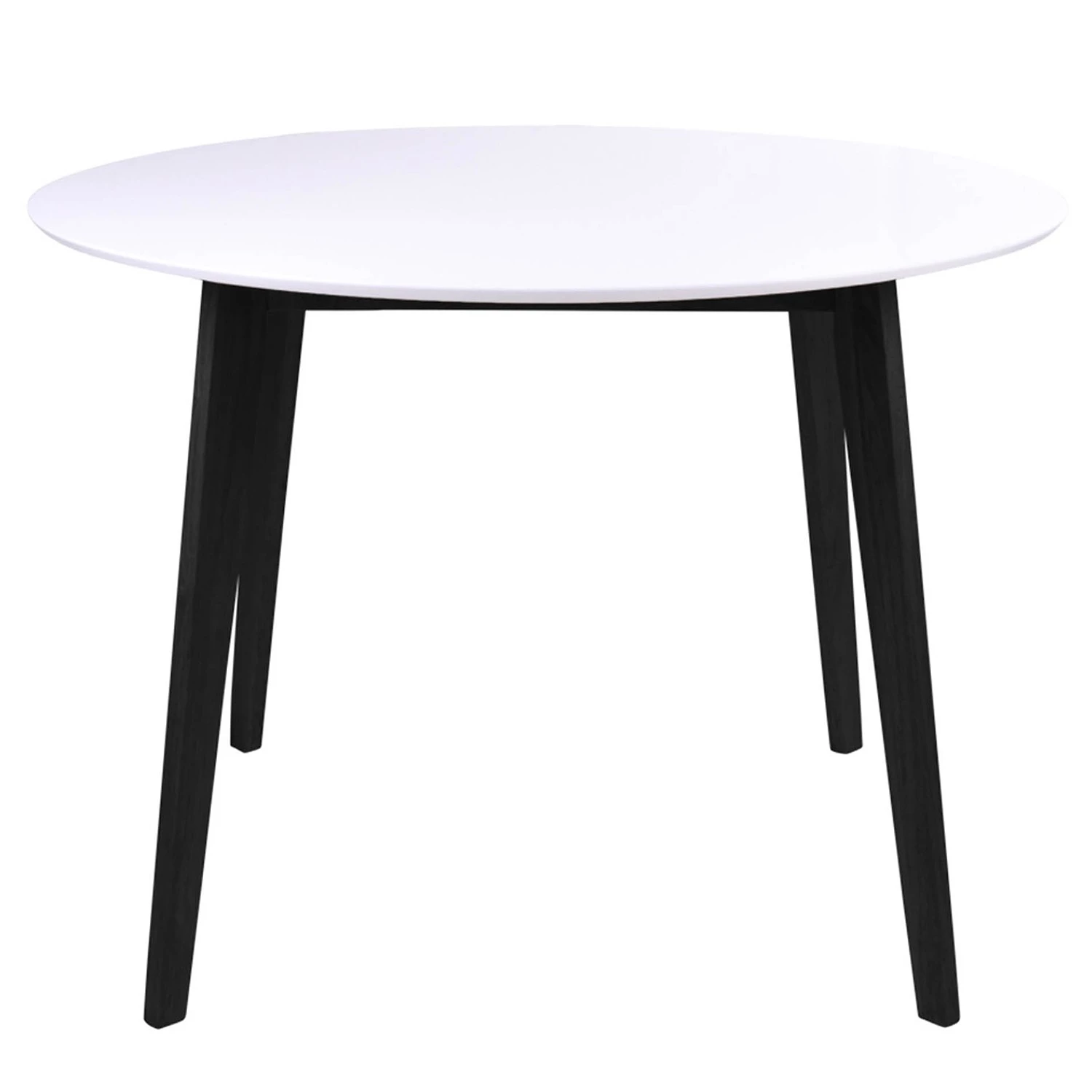 Loftscape Table Pomy II - MDF / Hévéa massif - Blanc / Noir 3 Loftscape Table Pomy II - MDF / Hévéa massif - Blanc / Noir – Image 3