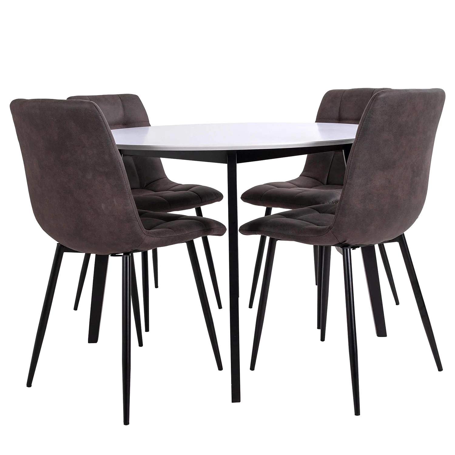 Loftscape Table Pomy II - MDF / Hévéa massif - Blanc / Noir 4 Loftscape Table Pomy II - MDF / Hévéa massif - Blanc / Noir – Image 4