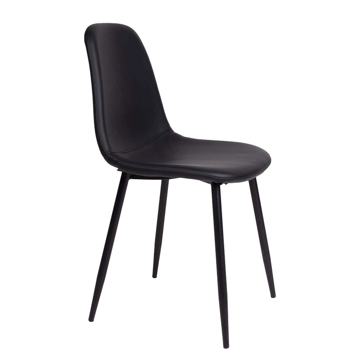 Norrwood Chaises Renty I (lot de 2) - Imitation cuir / Acier - Noir 4 Norrwood Chaises Renty I (lot de 2) - Imitation cuir / Acier - Noir – Image 4