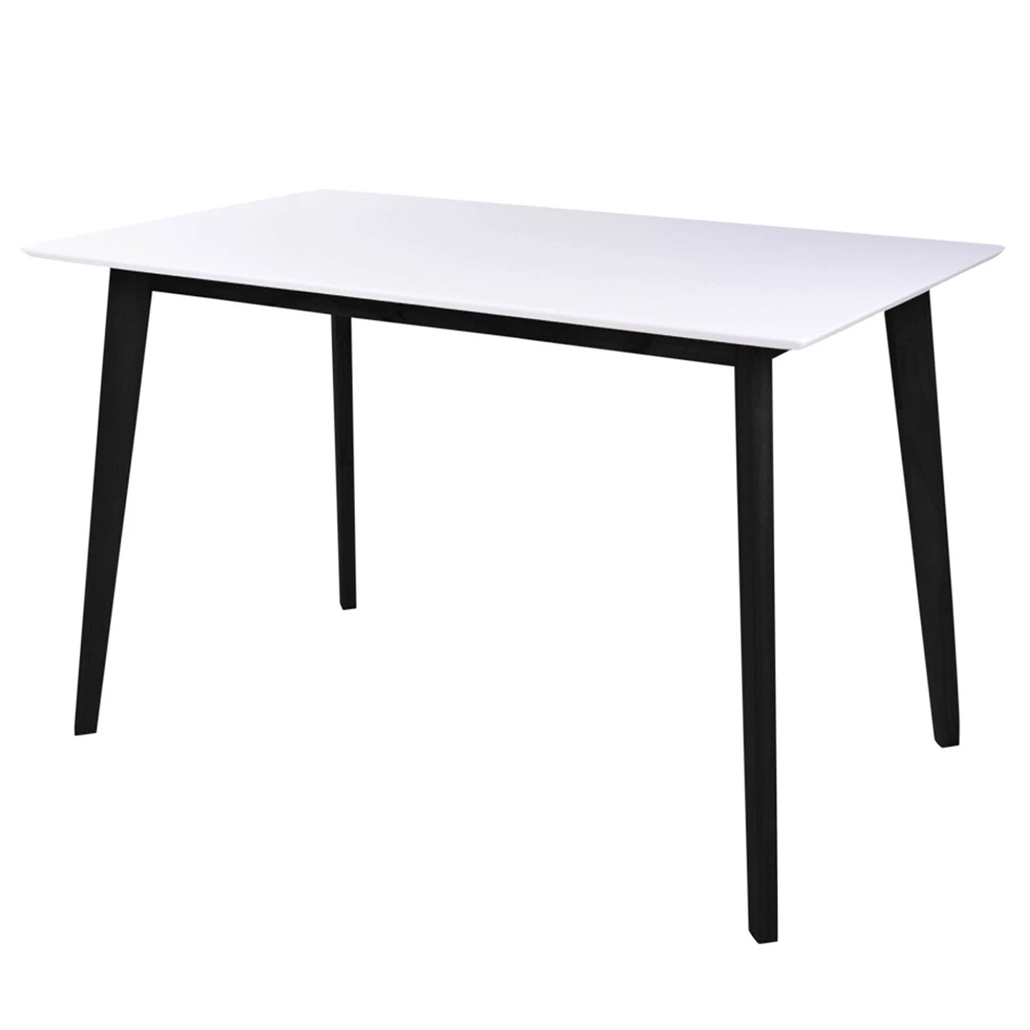 Loftscape Table Pomy I - MDF / Hévéa massif - Blanc / Noir 1 Loftscape Table Pomy I - MDF / Hévéa massif - Blanc / Noir