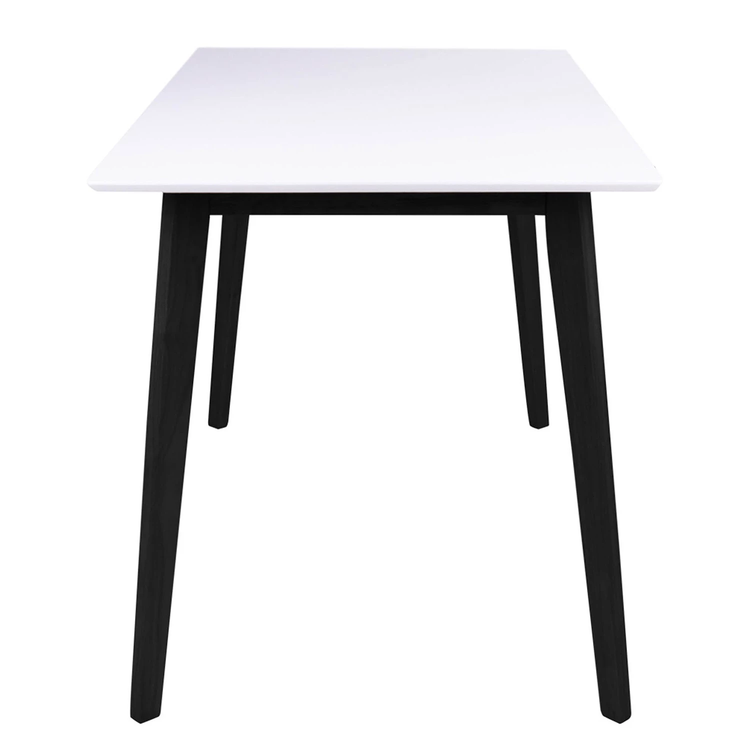 Loftscape Table Pomy I - MDF / Hévéa massif - Blanc / Noir 4 Loftscape Table Pomy I - MDF / Hévéa massif - Blanc / Noir – Image 4