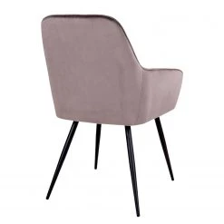 Loftscape Chaise à accoudoirs Pierry II (lot de 2) - Velours / Acier - Taupe -Meubles de salle à manger Soldes Magasin 1000231020 201125 16492500110 DETAILS P000000001000231020